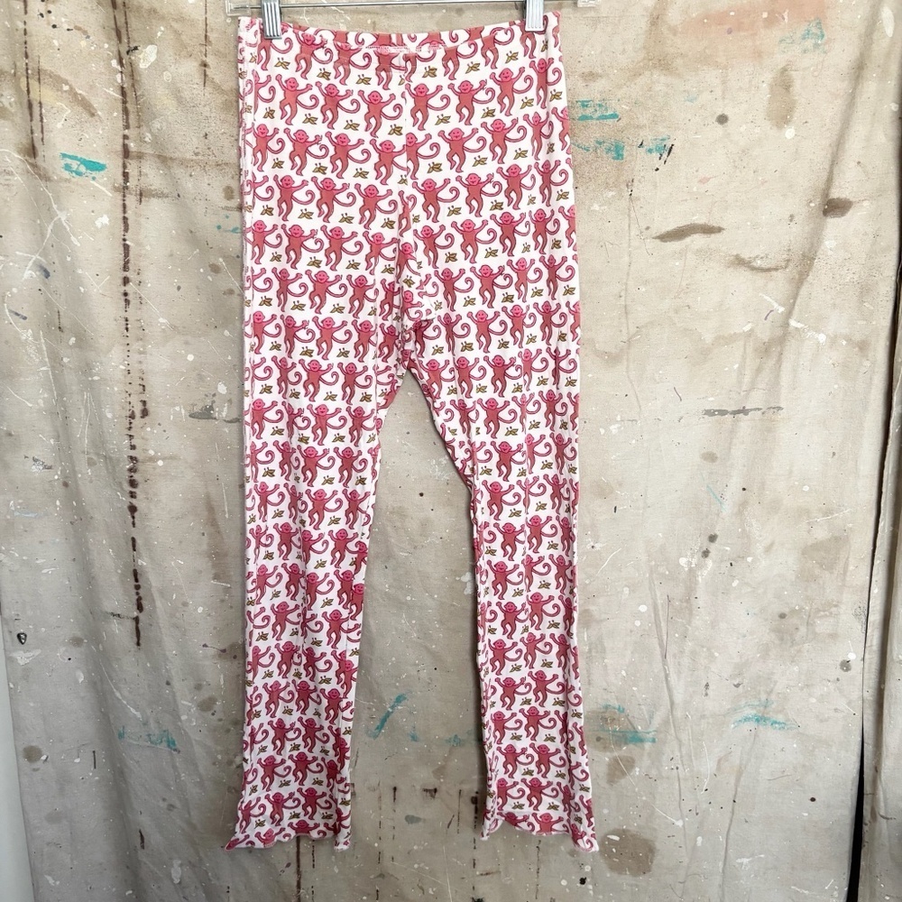 Roller Rabbit Monkey Print Long Sleeve Pajama Set - Picture 5 of 7